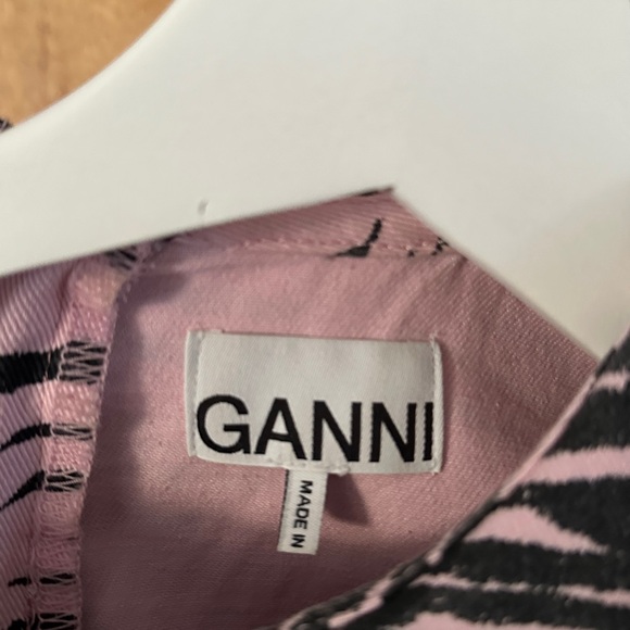 Ganni pink and black mini denim dress - Picture 4 of 4